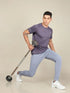 Men Melange Slim Fit Crew Neck T-shirt with MELANGE