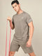 Men Melange Slim Fit Crew Neck T-shirt with MELANGE