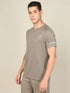 Men Melange Slim Fit Crew Neck T-shirt with MELANGE