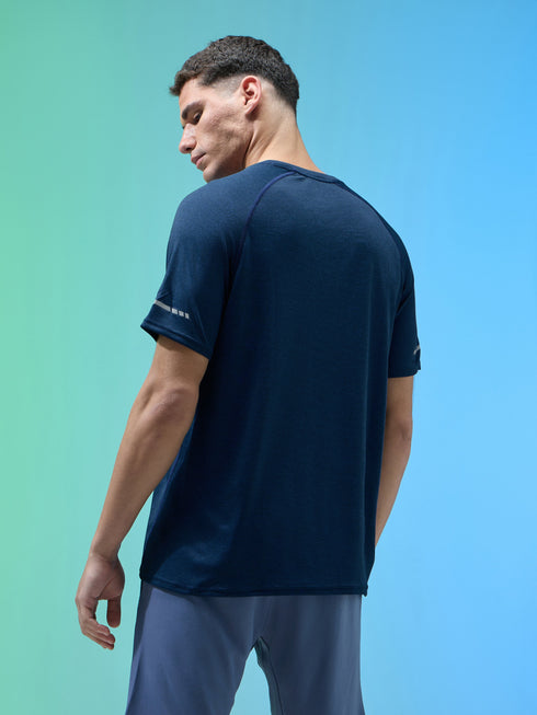 Men Melange Slim Fit Crew Neck T-shirt with MELANGE
