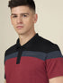 Men Colorblock Slim Fit Polo T-shirt with DOUBLE COOL
