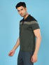 Men Colorblock Slim Fit Polo T-shirt with DOUBLE COOL