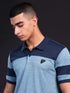 Men Melange Slim Fit Polo T-shirt with DOUBLE COOL