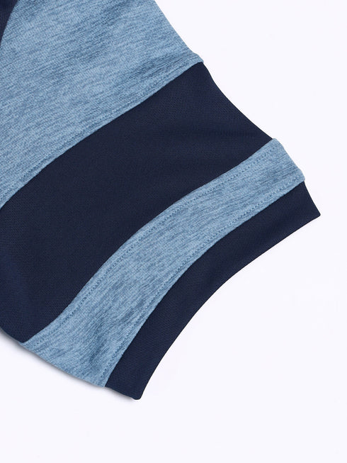 Men Melange Slim Fit Polo T-shirt with DOUBLE COOL