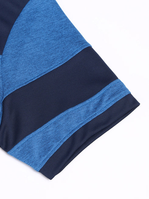 Men Melange Slim Fit Polo T-shirt with DOUBLE COOL