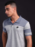 Men Melange Slim Fit Polo T-shirt with DOUBLE COOL