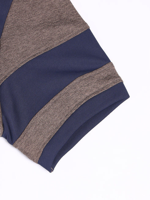 Men Melange Slim Fit Polo T-shirt with DOUBLE COOL
