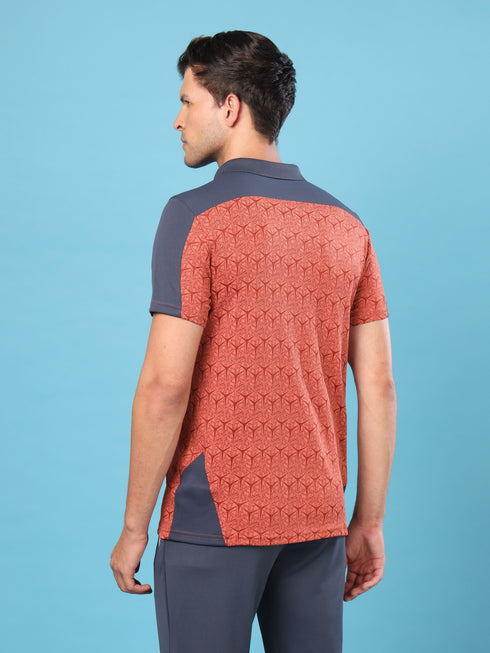 Men Slim Polo Neck T-shirt with DOUBLECOOL