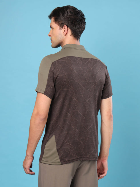 Men Slim Polo Neck T-shirt with DOUBLECOOL