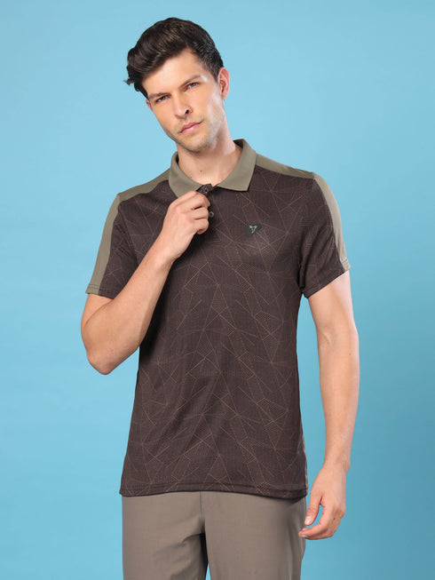 Men Slim Polo Neck T-shirt with DOUBLECOOL