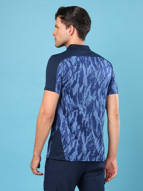Men Slim Polo Neck T-shirt with DOUBLECOOL