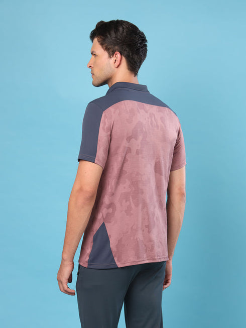 Men Slim Polo Neck T-shirt with DOUBLECOOL