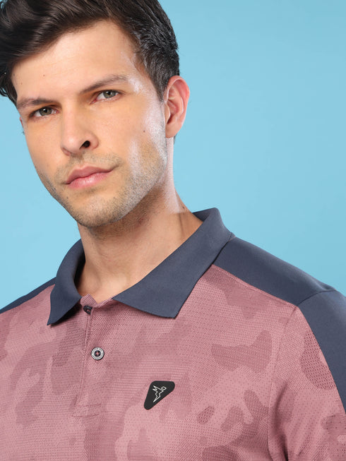 Men Slim Polo Neck T-shirt with DOUBLECOOL