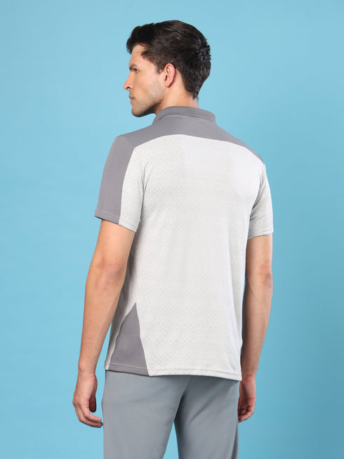 Men Slim Polo Neck T-shirt with DOUBLECOOL