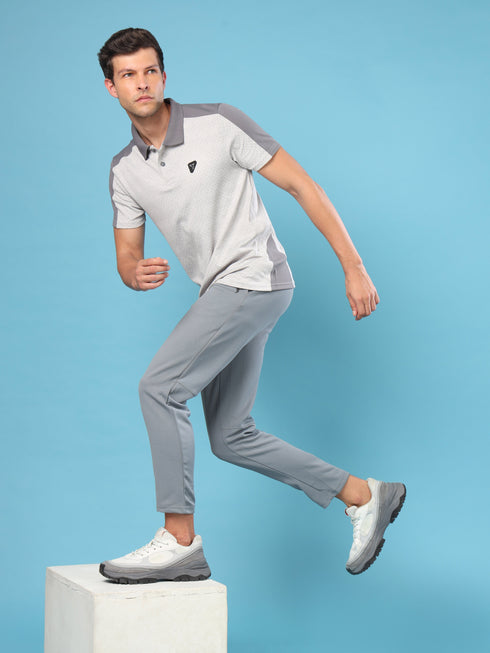 Men Slim Polo Neck T-shirt with DOUBLECOOL