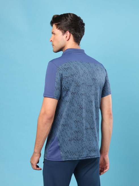 Men Slim Polo Neck T-shirt with DOUBLECOOL