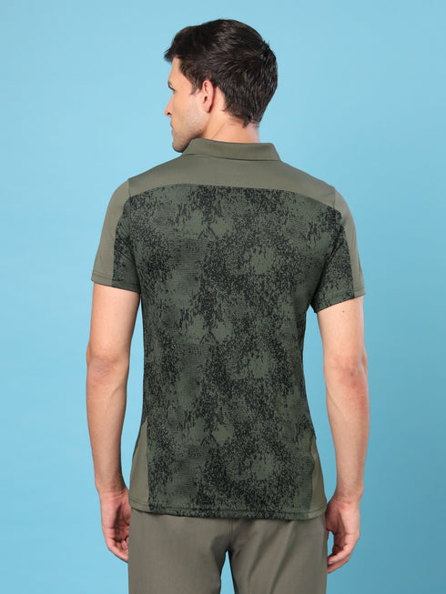 Men Slim Polo Neck T-shirt with DOUBLECOOL