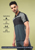Men Colorblock Slim Fit Polo Sports T-shirt with DOUBLE COOL