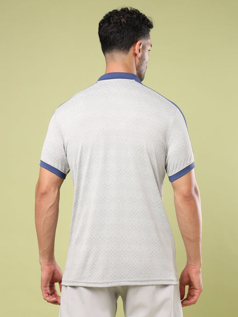 Men Colorblock Slim Fit Polo Sports T-shirt with DOUBLE COOL