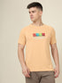 Men Graphic Printed Slim Fit Crew Neck T-shirt with TECHNO COOL+