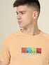 Men Graphic Printed Slim Fit Crew Neck T-shirt with TECHNO COOL+