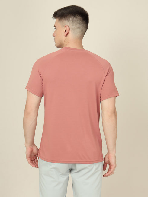 Men Graphic Printed Slim Fit Crew Neck T-shirt with TECHNO COOL+