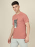 Men Graphic Printed Slim Fit Crew Neck T-shirt with TECHNO COOL+