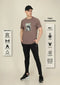 Men Graphic Printed Slim Fit Crew Neck T-shirt with TECHNO COOL+