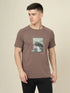 Men Graphic Printed Slim Fit Crew Neck T-shirt with TECHNO COOL+