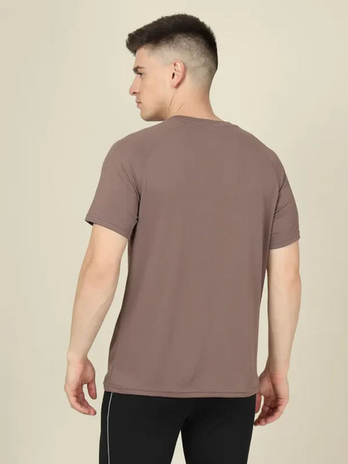 Men Graphic Printed Slim Fit Crew Neck T-shirt with TECHNO COOL+