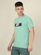 Men Graphic Printed Slim Fit Crew Neck T-shirt with TECHNO COOL+