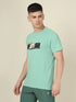 Men Graphic Printed Slim Fit Crew Neck T-shirt with TECHNO COOL+