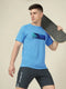 Men Graphic Printed Slim Fit Crew Neck T-shirt with TECHNO COOL+