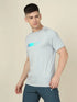 Men Graphic Printed Slim Fit Crew Neck T-shirt with TECHNO COOL+