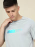 Men Graphic Printed Slim Fit Crew Neck T-shirt with TECHNO COOL+