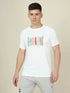 Men Graphic Printed Slim Fit Crew Neck T-shirt with TECHNO COOL+