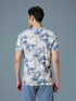 Men Abstract Print Slim Fit Crew Neck T-shirt with TECHNO COOL+