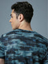 Men Abstract Print Slim Fit Crew Neck T-shirt with TECHNO COOL+