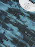 Men Abstract Print Slim Fit Crew Neck T-shirt with TECHNO COOL+