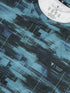 Men Abstract Print Slim Fit Crew Neck T-shirt with TECHNO COOL+