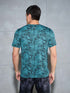 Men Abstract Print Slim Fit Crew Neck T-shirt with TECHNO COOL+