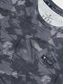 Men Abstract Print Slim Fit Crew Neck T-shirt with TECHNO COOL+