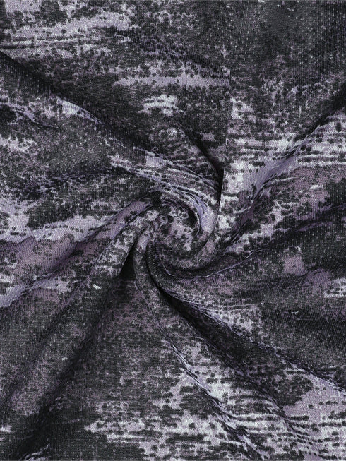 Men Abstract Print Slim Fit Crew Neck T-shirt with TECHNO COOL+