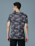 Men Abstract Print Slim Fit Crew Neck T-shirt with TECHNO COOL+
