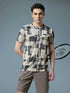 Men Abstract Print Slim Fit Crew Neck T-shirt with TECHNO COOL+