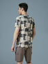 Men Abstract Print Slim Fit Crew Neck T-shirt with TECHNO COOL+