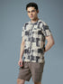 Men Abstract Print Slim Fit Crew Neck T-shirt with TECHNO COOL+