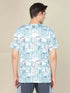 Men Abstract Print Slim Fit Crew Neck T-shirt with TECHNO COOL+