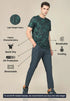 Men Abstract Print Slim Fit Crew Neck T-shirt with TECHNO COOL+