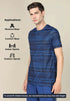 Men Abstract Print Slim Fit Crew Neck T-shirt with TECHNO COOL+